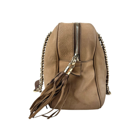 Gucci Nubuck Leather Soho Chain Shoulder Bag