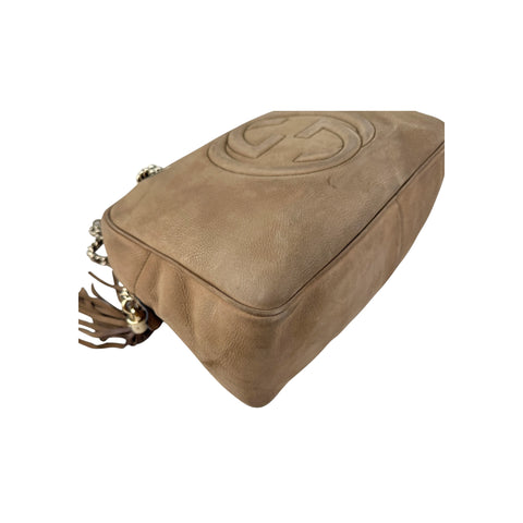 Gucci Nubuck Leather Soho Chain Shoulder Bag