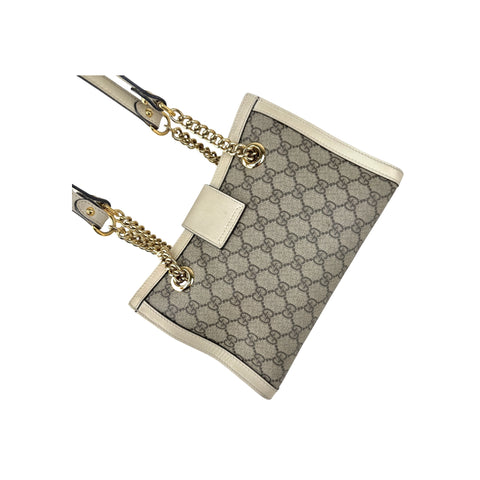 Gucci Padlock Chain Tote GG Coated Canvas
