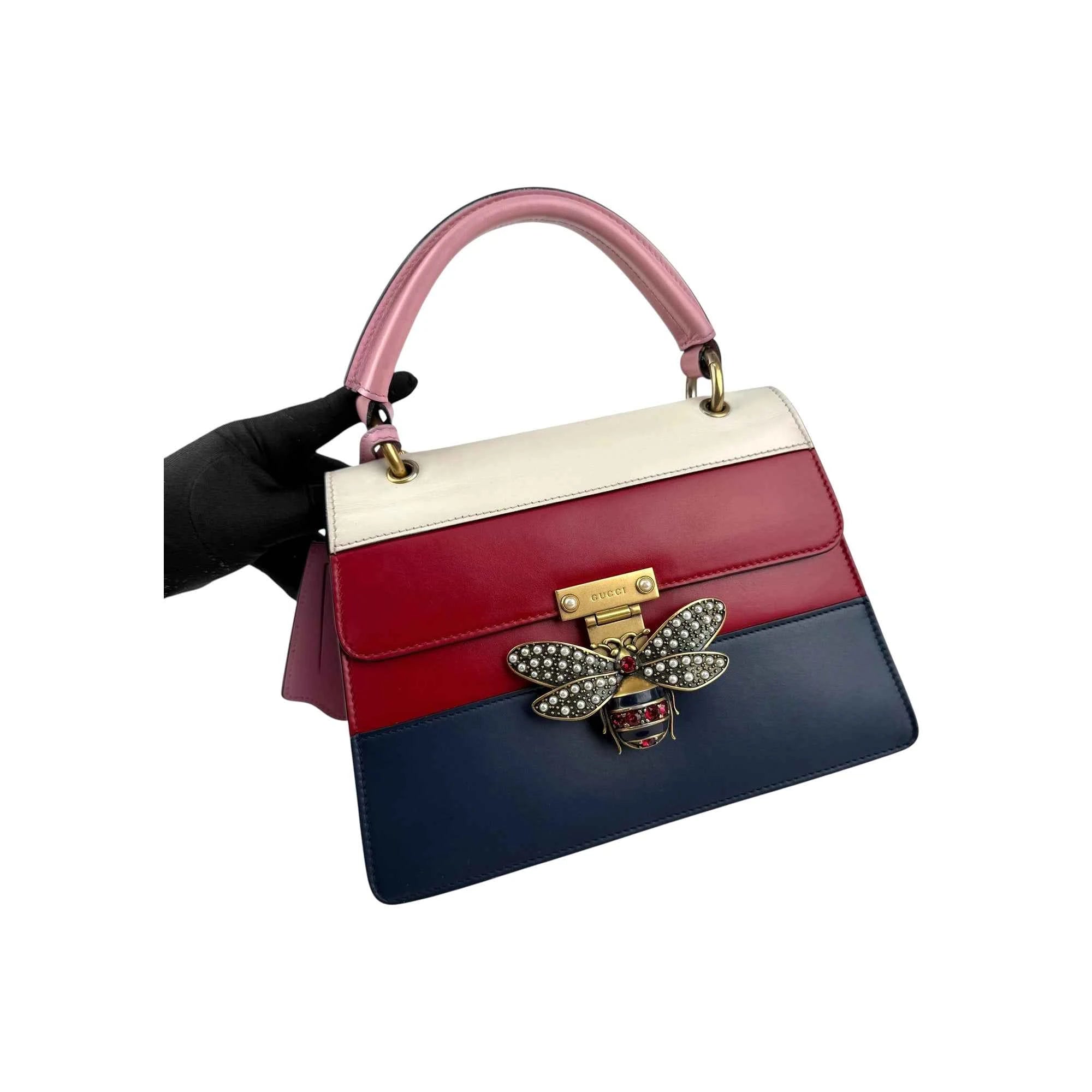 Gucci Queen Margaret Multicolor Leather Top Handle Bag