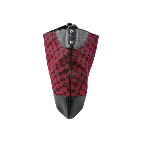 Gucci Red/Black GG Canvas Hobo Bag