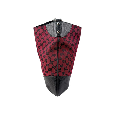 Gucci Red/Black GG Canvas Hobo Bag