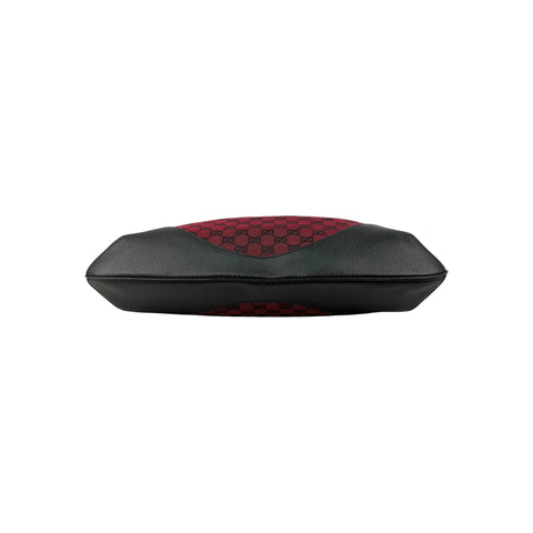 Gucci Red/Black GG Canvas Hobo Bag