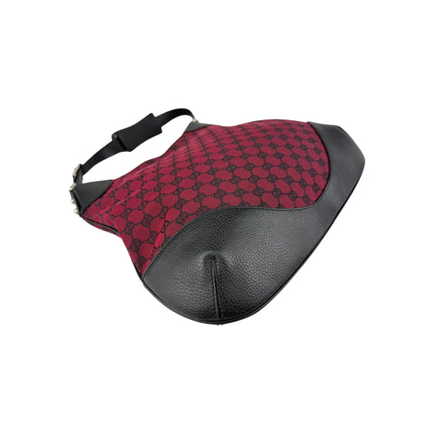 Gucci Red/Black GG Canvas Hobo Bag