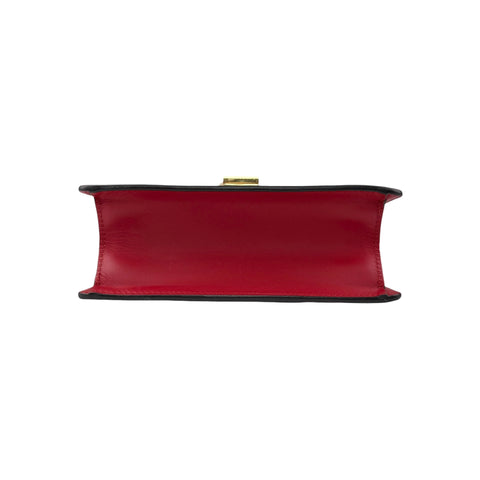 Gucci Red Calfskin Leather Small Sylvie Shoulder Bag
