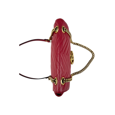 Gucci Red GG Marmont Matelasse Crossbody Bag