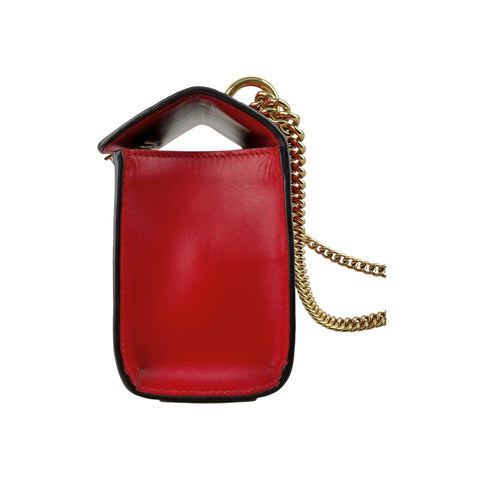 Gucci Red Guccissima Leather Padlock Shoulder Bag