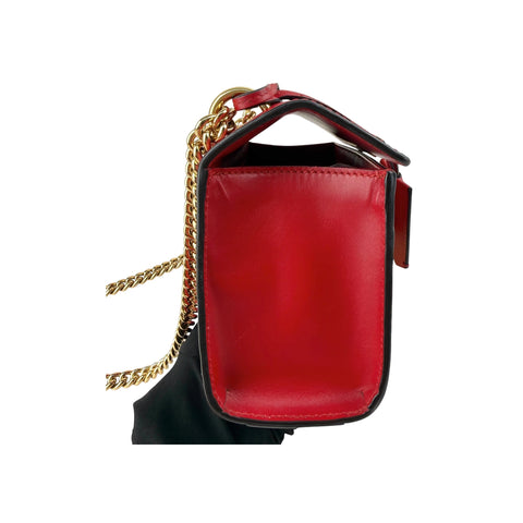 Gucci Red Guccissima Leather Padlock Shoulder Bag