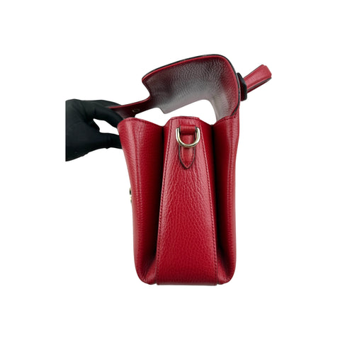 Gucci Red Interlocking Leather Handbag
