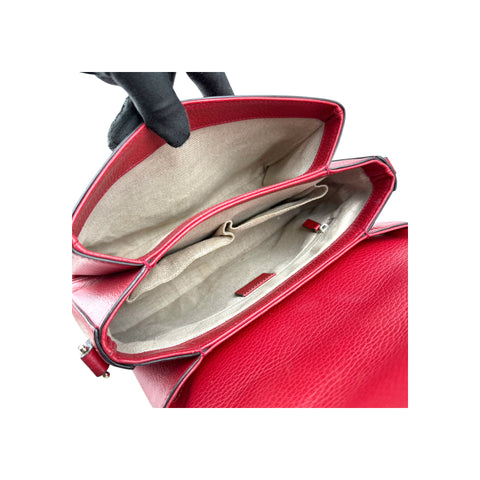 Gucci Red Interlocking Leather Handbag