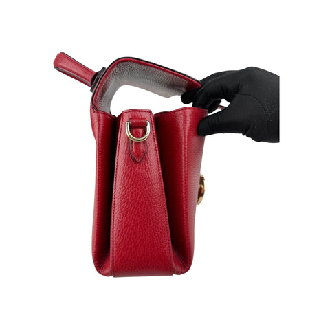 Gucci Red Interlocking Leather Handbag