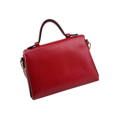 Gucci Red Interlocking Leather Handbag