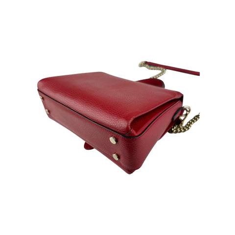 Gucci Red Interlocking Leather Handbag