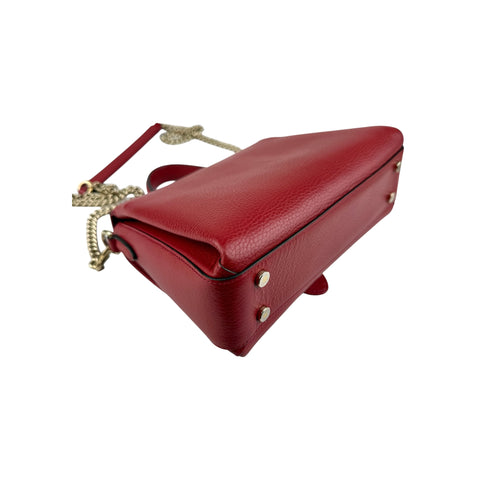 Gucci Red Interlocking Leather Handbag