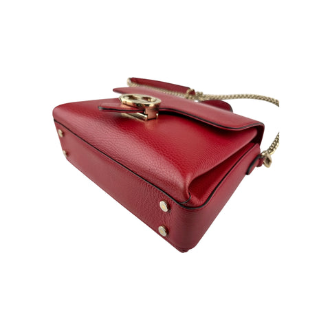Gucci Red Interlocking Leather Handbag