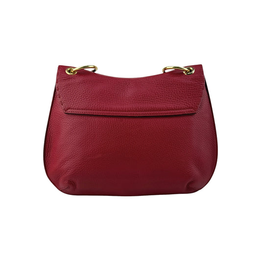 Gucci Red Leather Animalier Flap Shoulder Bag