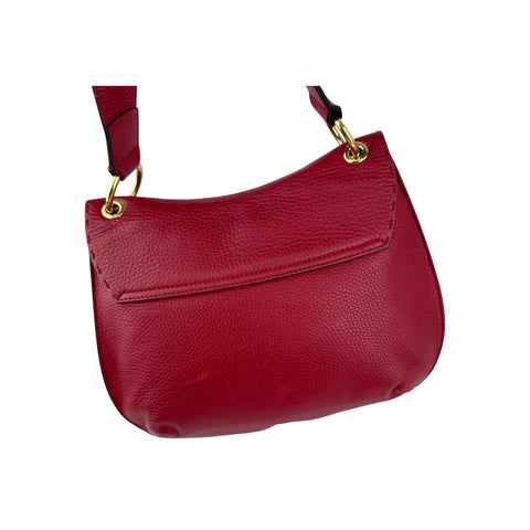 Gucci Red Leather Animalier Flap Shoulder Bag