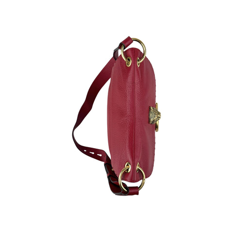 Gucci Red Leather Animalier Flap Shoulder Bag