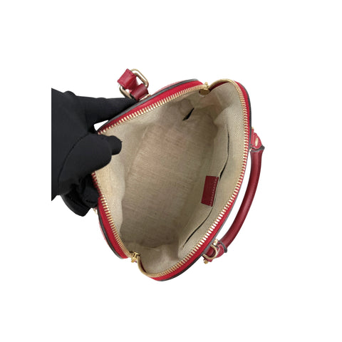 Gucci Red Micro Guccissima Leather Mini Dome Crossbody Bag