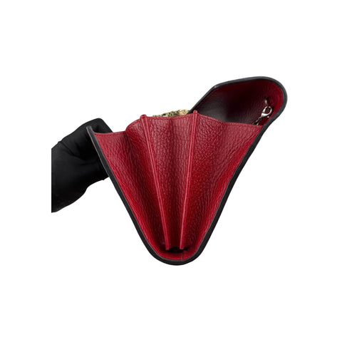 Gucci Red Pebbled Leather Dionysus Mini Wallet on Chain Bag