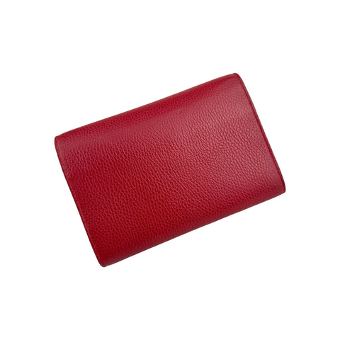 Gucci Red Pebbled Leather Dionysus Mini Wallet on Chain Bag