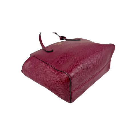 Gucci Red Pebbled Leather Swing Crossbody Tote Bag
