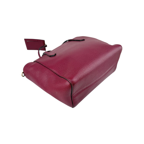 Gucci Red Pebbled Leather Swing Crossbody Tote Bag