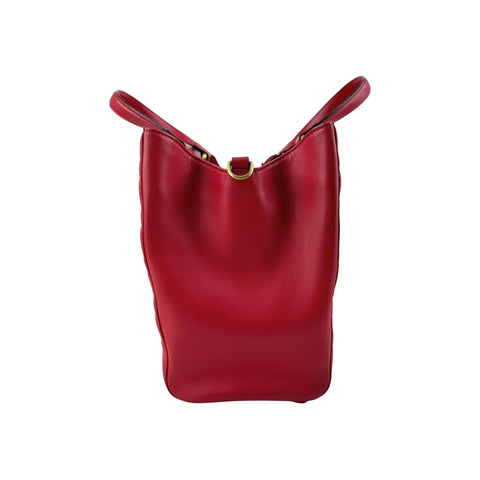 Gucci Red Quilted Leather Marmont 2.0 Metelasse Top Handle Satchel Bag