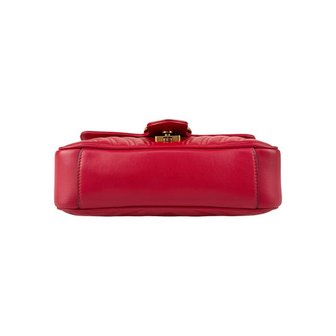 Gucci Red Quilted Leather Marmont Shoulder Bag