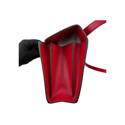 Gucci Red Smooth Calfskin Leather Zumi Shoulder Bag