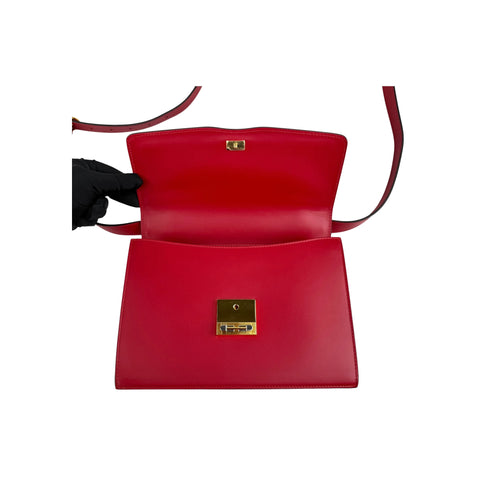 Gucci Red Smooth Calfskin Leather Zumi Shoulder Bag
