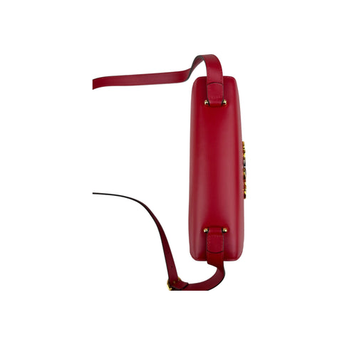 Gucci Red Smooth Calfskin Leather Zumi Shoulder Bag