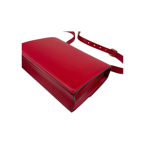 Gucci Red Smooth Calfskin Leather Zumi Shoulder Bag