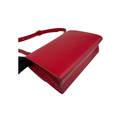 Gucci Red Smooth Calfskin Leather Zumi Shoulder Bag
