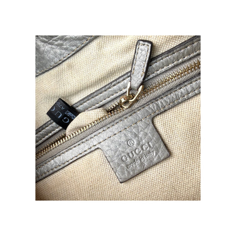 Gucci Silver GG Leather New Jackie Hobo