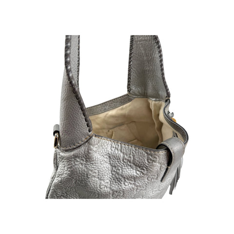 Gucci Silver GG Leather New Jackie Hobo