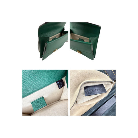 Gucci Small Dionysus Green  Leather Shoulder Bag