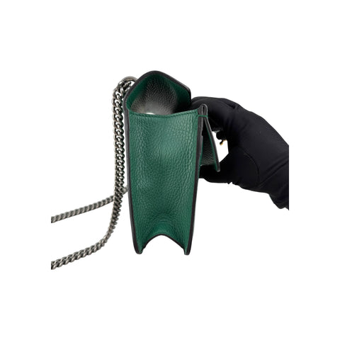 Gucci Small Dionysus Green  Leather Shoulder Bag