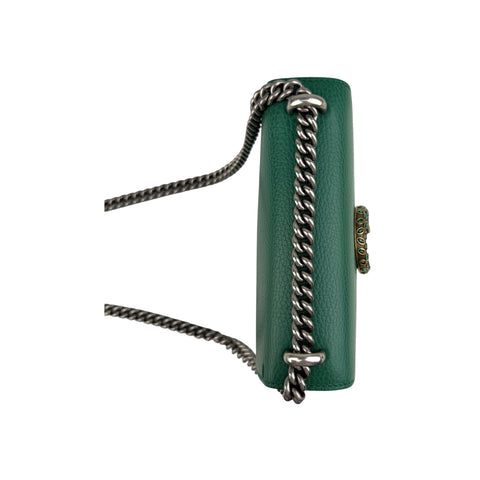 Gucci Small Dionysus Green  Leather Shoulder Bag
