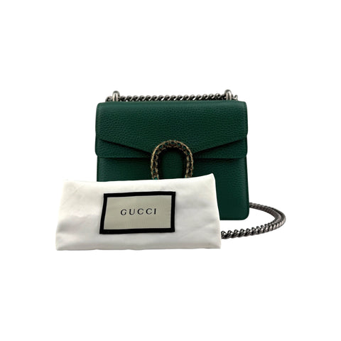 Gucci Small Dionysus Green  Leather Shoulder Bag