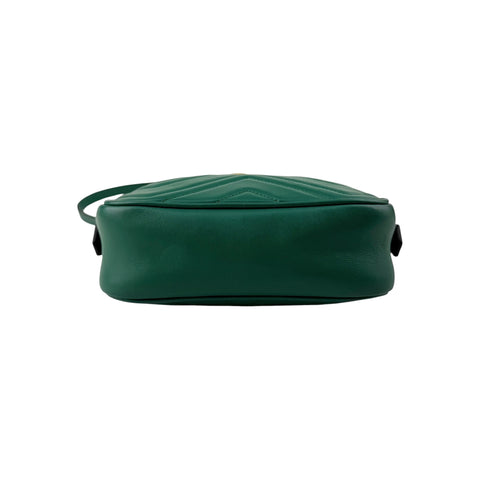Gucci Small GG Marmont Crossbody Camera Bag Calfskin Green