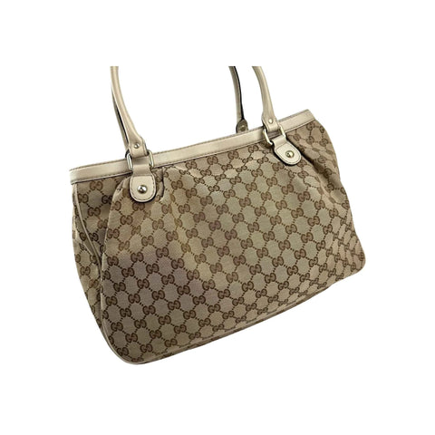Gucci Sukey Beige Cloth Handbag