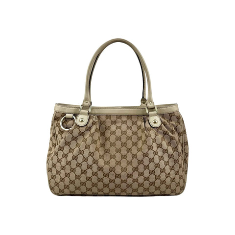 Gucci Sukey Beige Cloth Handbag