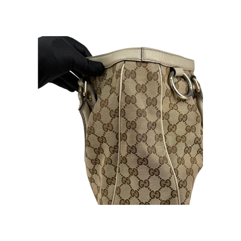 Gucci Sukey Beige Cloth Handbag