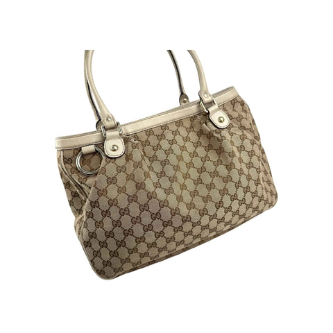 Gucci Sukey Beige Cloth Handbag