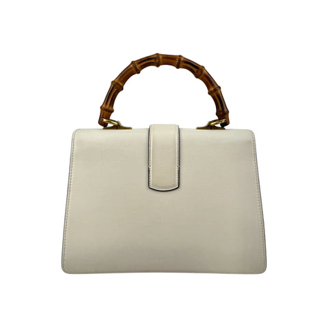 Gucci White/Blue/Red Striped Leather Bamboo Top Handle Medium Dionysus Bag