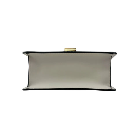 Gucci White Calfskin Leather Small Sylvie Shoulder Bag