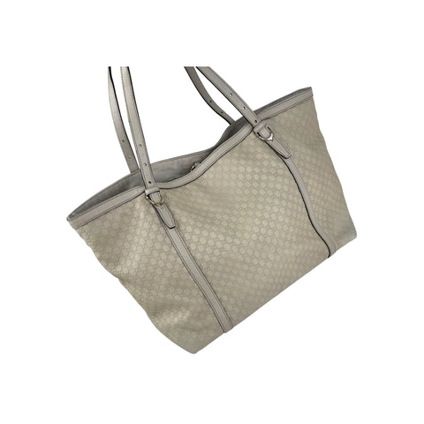 Gucci White Micro Guccissima Leather Nice Tote Bag
