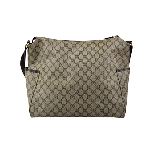 gucci beige gg supreme coated canvas baby diaper bag back