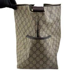 gucci beige gg supreme coated canvas baby diaper bag right
